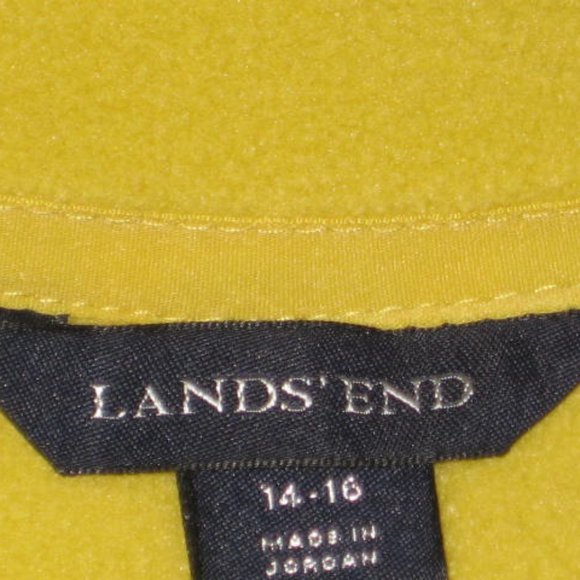 NWT Lands' End Polartec Aircore 200 Fleece Jacket LP Yellow Gold Full Zip Petite - Picture 5 of 14
